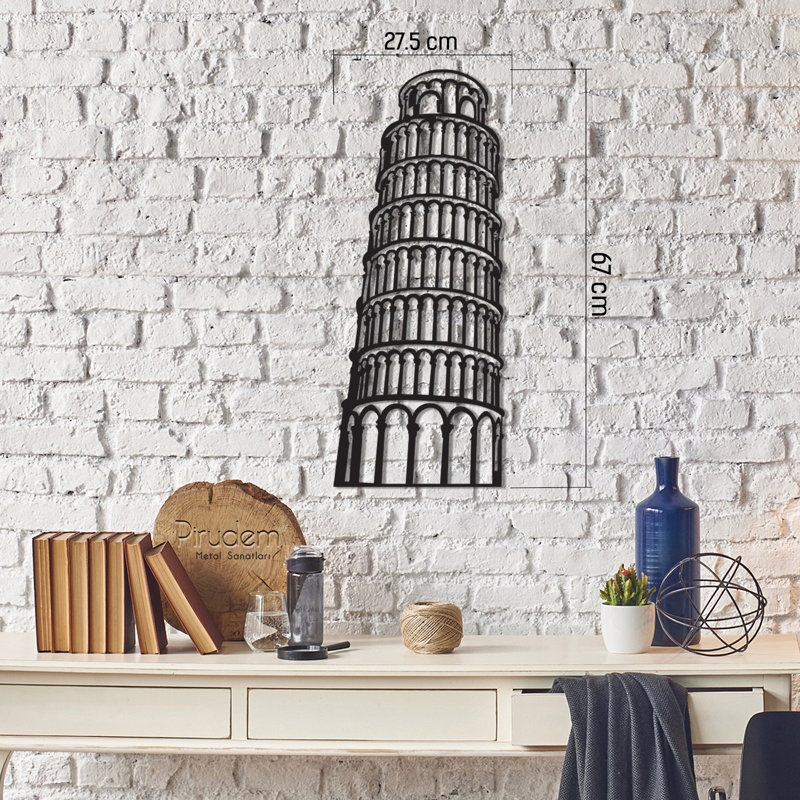 Elegant Decorative Metal Wall Accessory, Black, 10.8 x 27.6 inches | 100% Metal, Thickness: 0.08 inches | Easy Wall Hanging Design, Perfect for Modern Home Decor & Art Display, Stylish and Durable