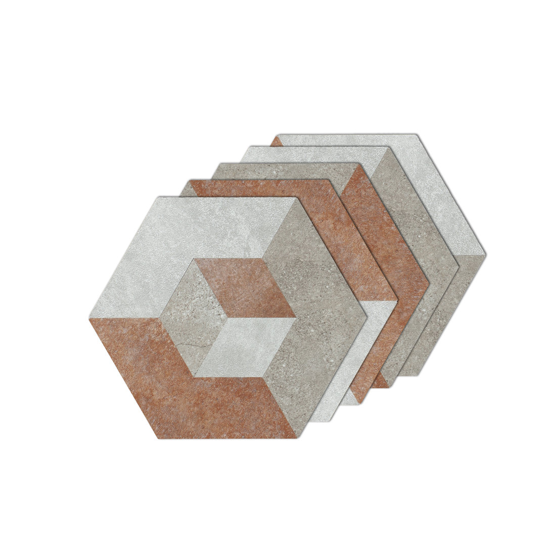 8" X 9.2" Stone Composite Peel And Stick Mosaic Tile (Set of 10) Colamo