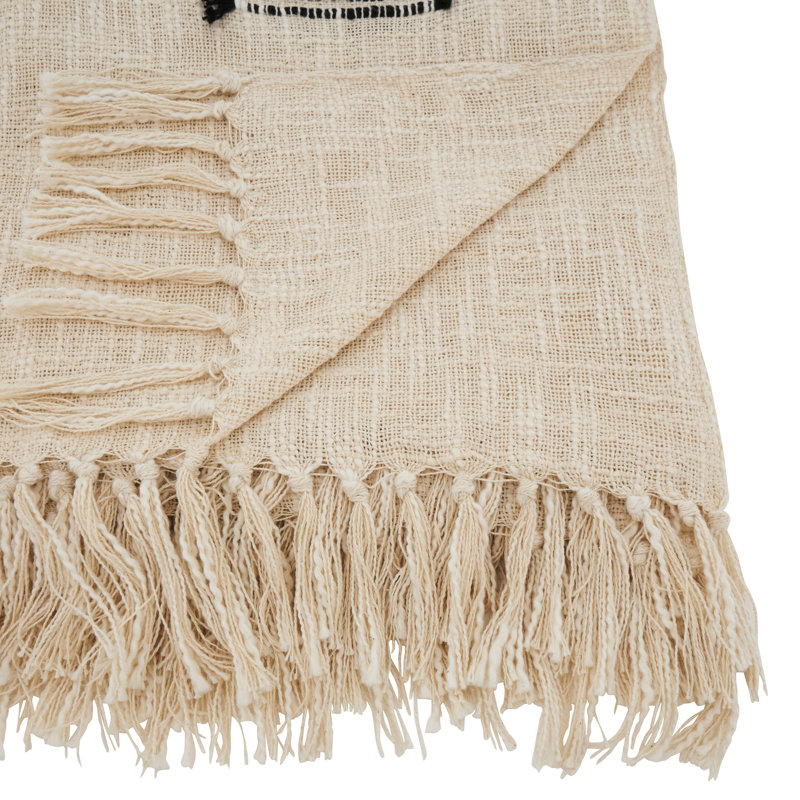 Sevan Collection Hand Woven Throw Blanket, Natural