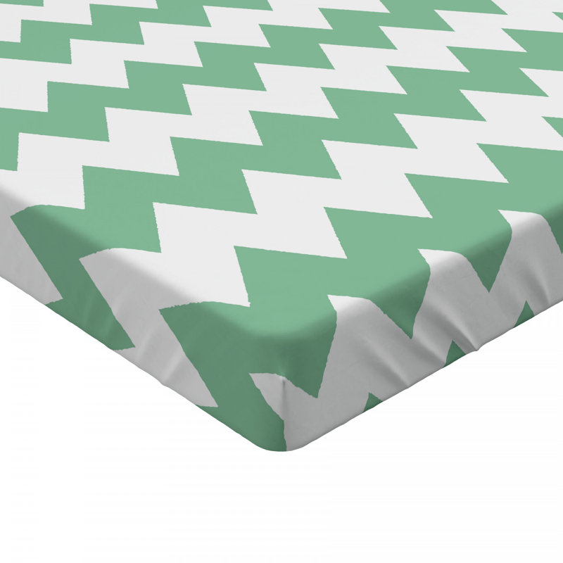 Microfiber Chevron Fitted Sheet, Queen Fitted Sheet