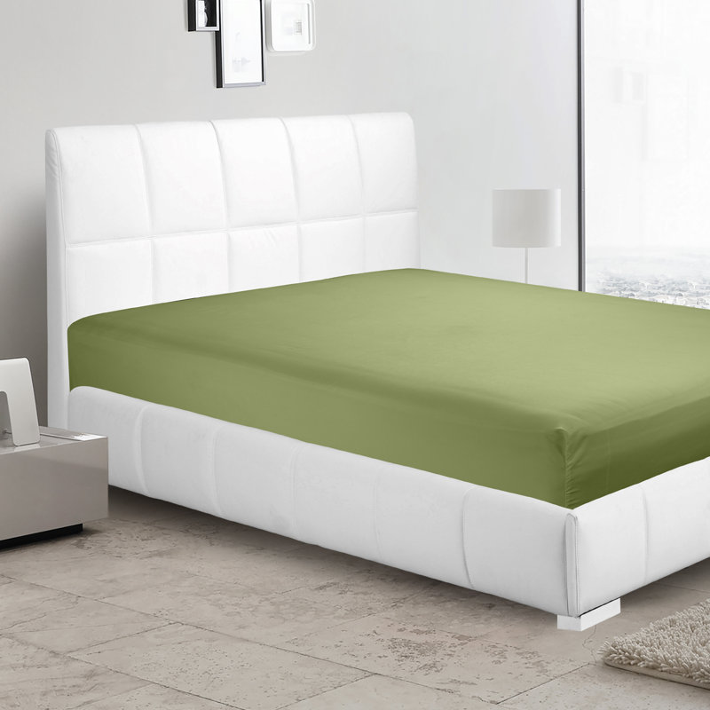 Drap-housse simple de couleur unie Premier., Vert Calla, Très grand