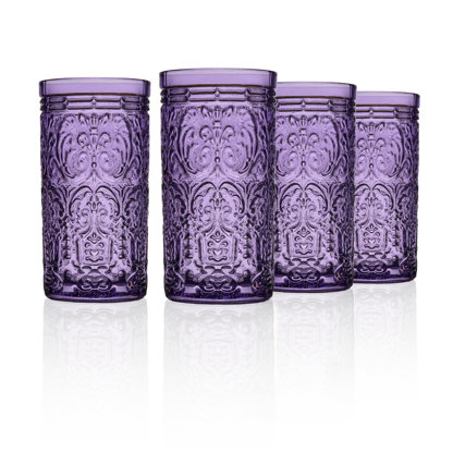 Cupture Stemless Wine Glasses 12 oz Vacuum Insulated Tumbler with Lids -  18/8 Stainless Steel (Ultra Violet)