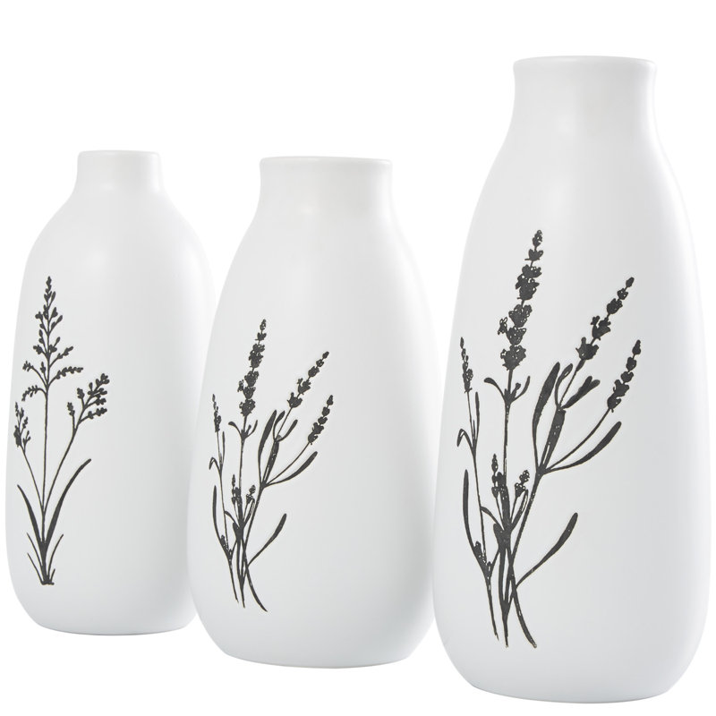 Ensemble de 3 vases de table en céramique Winterstown