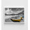 Bateaux jaunes au bord du lac - reproduction de photo encadrée