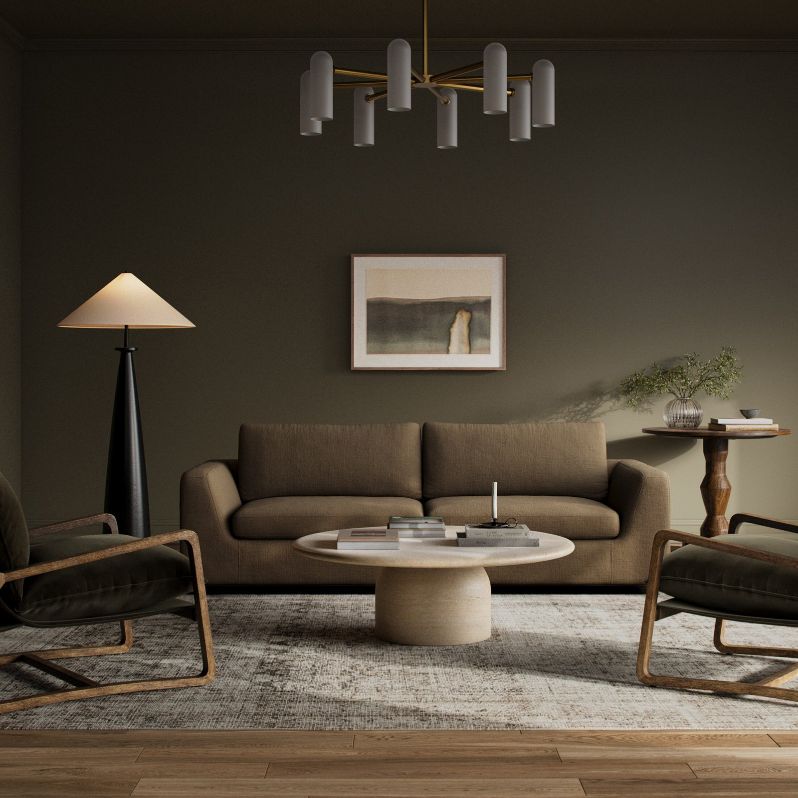 Berger 98'' Upholstered Sofa, Savoy Coffee