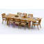 6 Seats 7 Pcs Grade-A Teak Wood Dining Set: 122" Caranas Double Extension Rectangle Table And 6 Arbor Stacking Chairs (2 Arm & 4 Armless Chairs) #11AB2902-1683441228