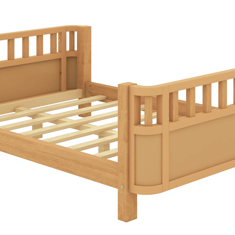 Lit plateforme Wood, Double, Naturel