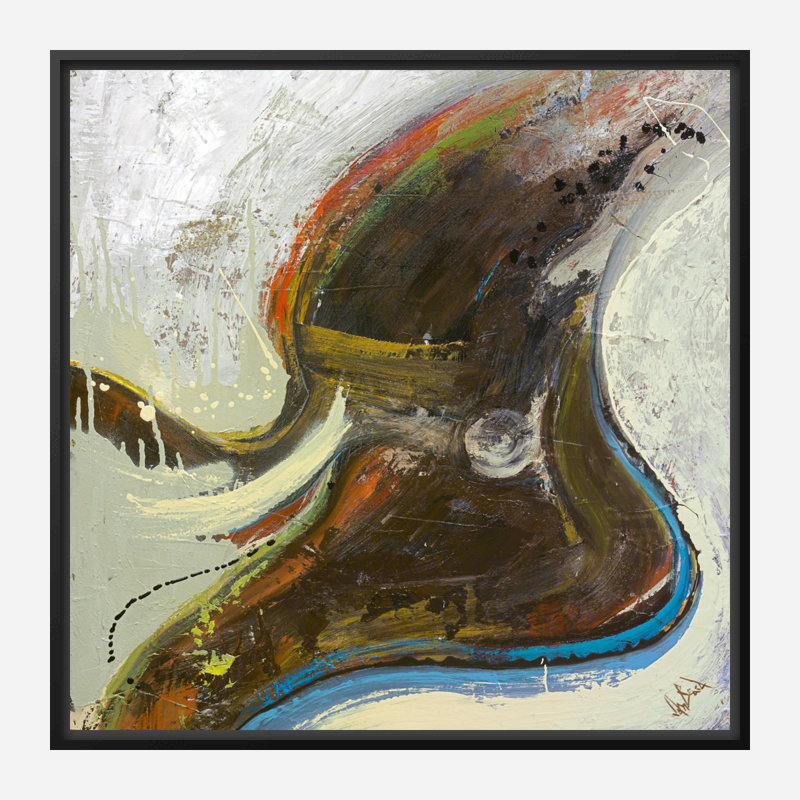 Mid-Century I - reproduction d'art sur toile, Cadre flottant noir, H 42 po x l 42 po x P 2 po