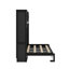 Lit escamotable double avec armoires de rangement