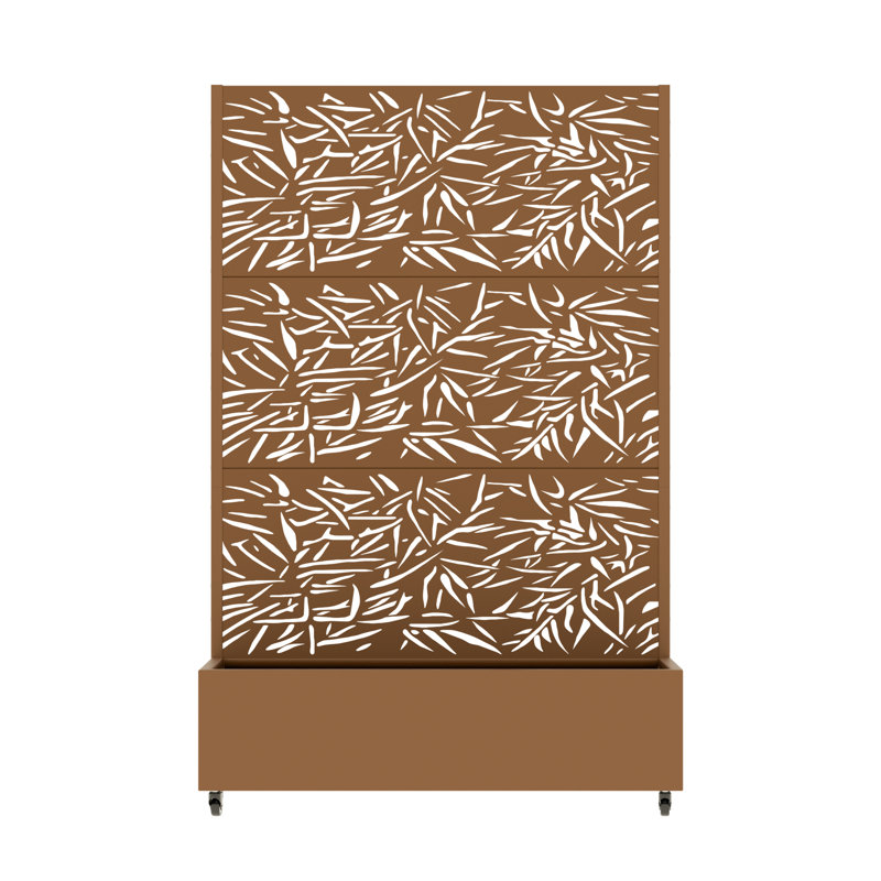 Rowen 74 in. H x 47 in. W Planter Box, Brown