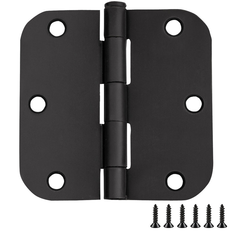 Matte Black Steel 3.5" Door Hinges Set of 10