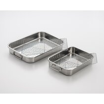 Norpro 2 Piece Stainless Steel Rectangular Oven Roasting Broil Pan and Drip  Tray, 1 Piece - Harris Teeter