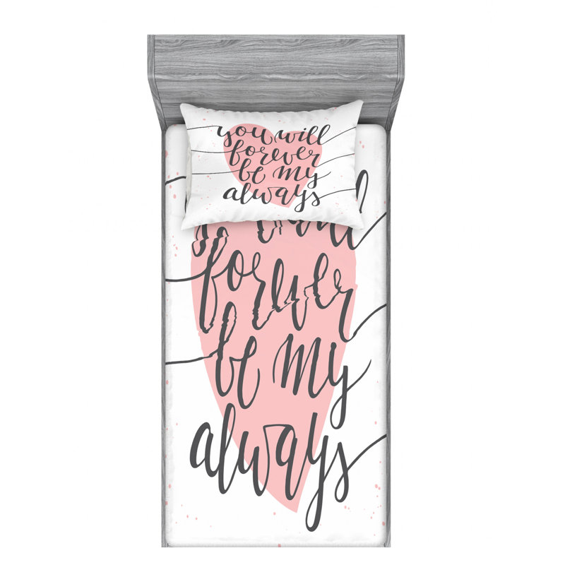 Ensemble de draps You Will Forever Be My Always, Ensemble de draps pour lit simple TG avec drap-hou