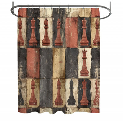 Chess Checkered Shower Curtain