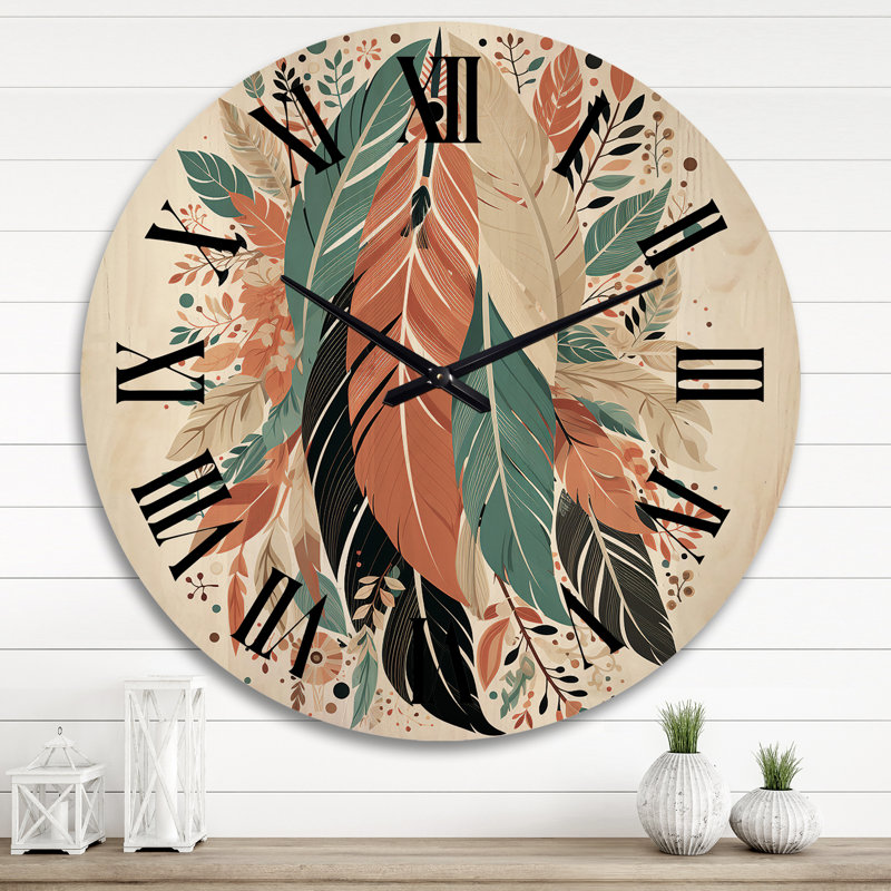 Horloge murale en bois massif Marjan, Très grand