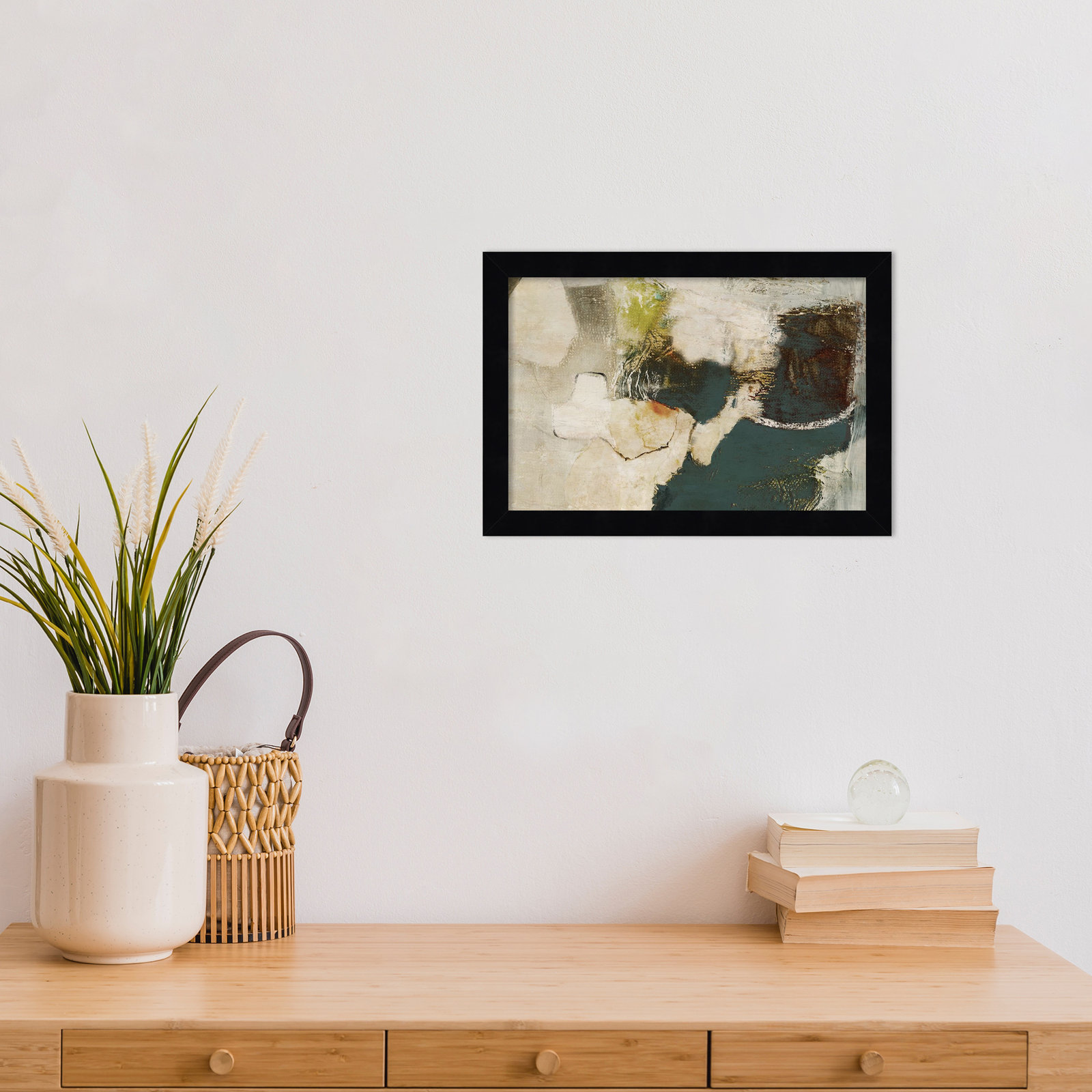 Obscured in Blue Print by PI Studio, Black, 9" H x 13" W