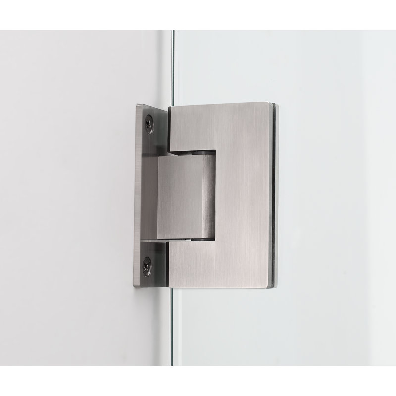 Bromley 72" Frameless Clear Glass Shower Enclosure with Stainless Steel Hardware