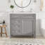 Meuble-lavabo moderne de 36 po avec lavabo supérieur, rangement spacieux et conception durable pour une organisation efficace-129184320