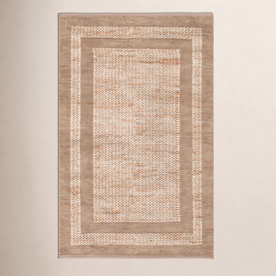 Brown Hand-Woven Jute Rug