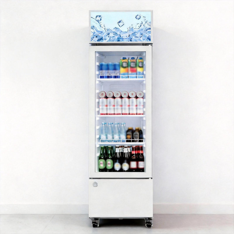 Réfrigérateur commercial à boissons sans givre, Blanc