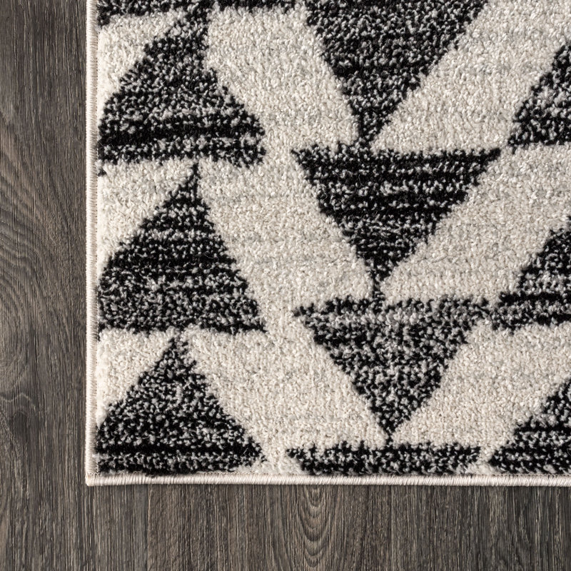 Tapis crème / noir Farnham, Rectangulaire 3 pi x 5 pi