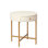 Lyon 24"  Round Side Table In Antique White