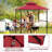 8' X 5' Grill Gazebo With 2 Shelves 7 Hooks Metal Frame Soft Top-107375148