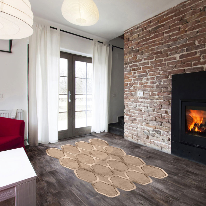 Premium Mink Color Area Rug, 5.2 x 7.5 Feet | 100% Polyester, 1200 g/m² | Non-Slip Leather Sole, 0.4 in Pile Height | Antibacterial, Machine Washable, Easy to Clean | Perfect for Living Room & Bedroom Decor