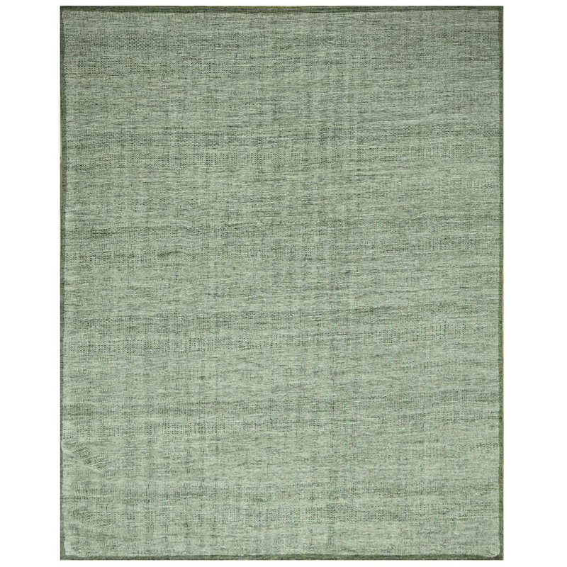 Tapis oriental surdimensionné de 11 pi 10 po x 14 pi 9 po vert olive en laine naturelle, avec des chaînes exposées et déformées, surdimensionné XL