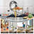 4 Pack 5 Qt. Round Chafing Dish Set with Foldable Frames & Lid Holders
