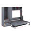 Grand lit escamotable avec placard et tiroirs-807873892