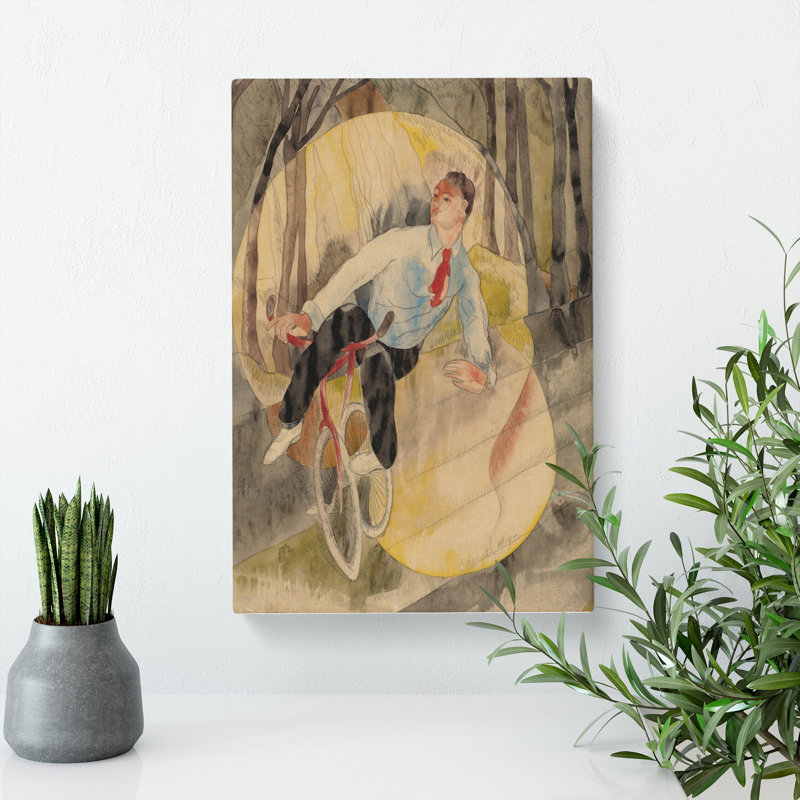 The Bicycle Rider by Charles Demuth - Wrapped Canvas, 50cm H x 35cm W x 3cm D