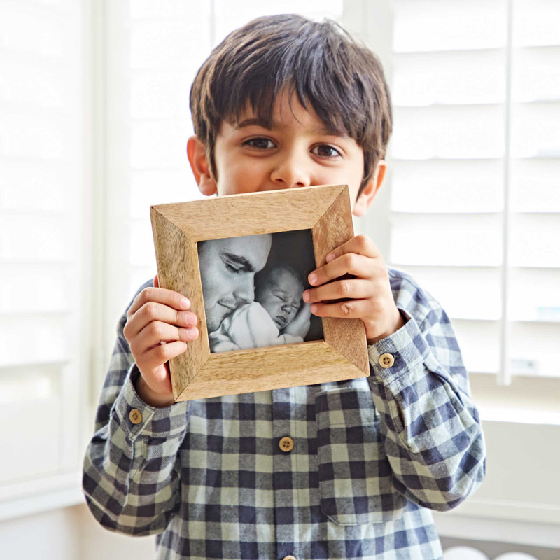 Tan Solid Wood Picture Frame, 15cm x 15cm, Square