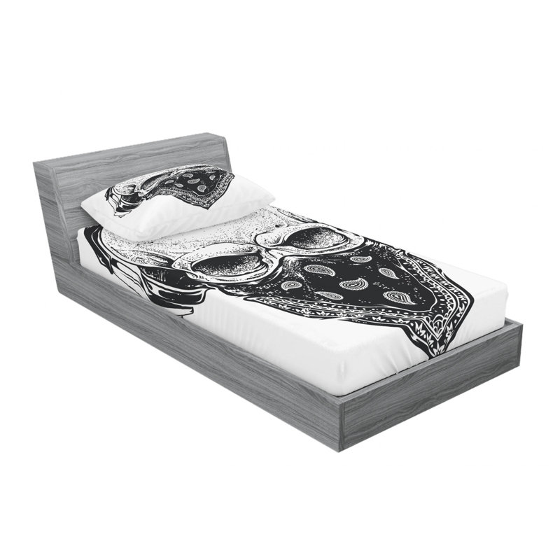 Ensemble de draps Gothic, Ensemble de draps pour lit simple TG avec drap-hou