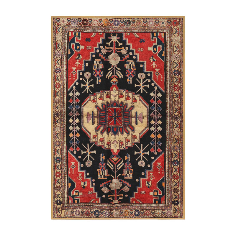 Tapis brun Southwestern, Rectangle 5 pi x 7 pi