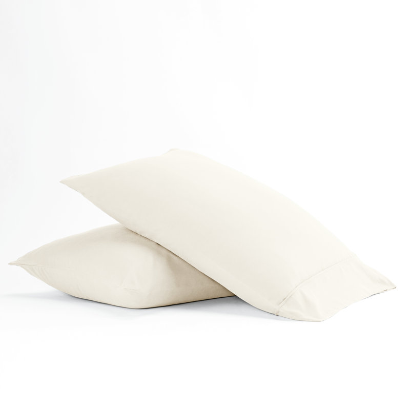 Ivory Hypoallergenic Cotton Polyester Standard Pillowcase Set