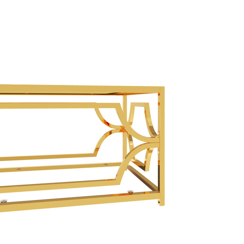 Table basse Modern, Transparent / Gold