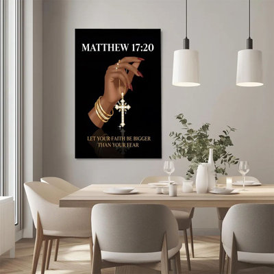 Canvas Wall Art - Bible Verses & Cross Pendants, Religious - 24" x 36" for Home & Church Decor