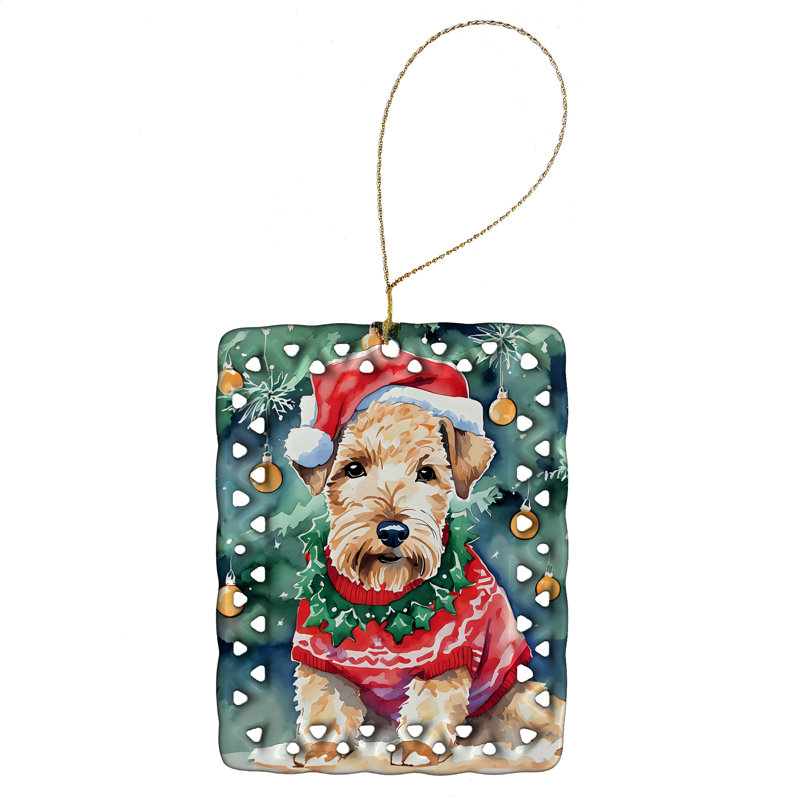Ornement en porcelaine de Noël Lakeland Terrier, Lakeland Terrier 3509