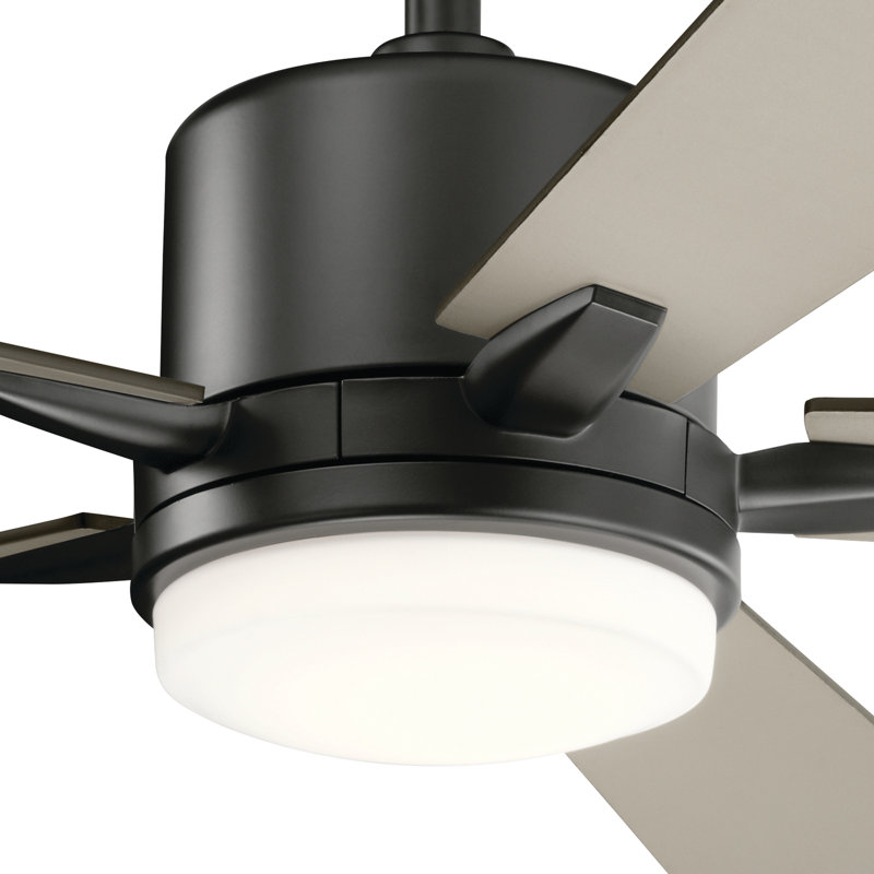Lucian 52'' Ceiling Fan, Steel, Satin Black
