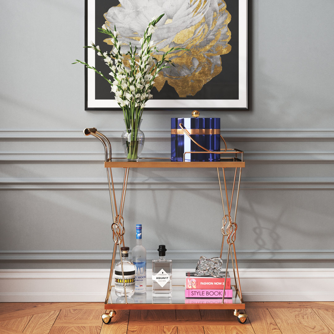 Weinberg Metal Bar Cart Willa Arlo™ Interiors