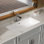 Lavabo de salle de bain encastré en céramique 28 po x 14 po - blanc, trop-plein, teint, élégant pour la maison, le restaurant, la salle de bain blanche 28 po x 14 po, bureau moderne