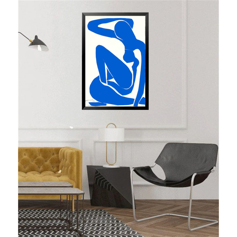 Bleu nu I (assis) 1912 - Impression sur papier, H 38,5 po x l 26,5 po x P 1 po, Papier encadré noir