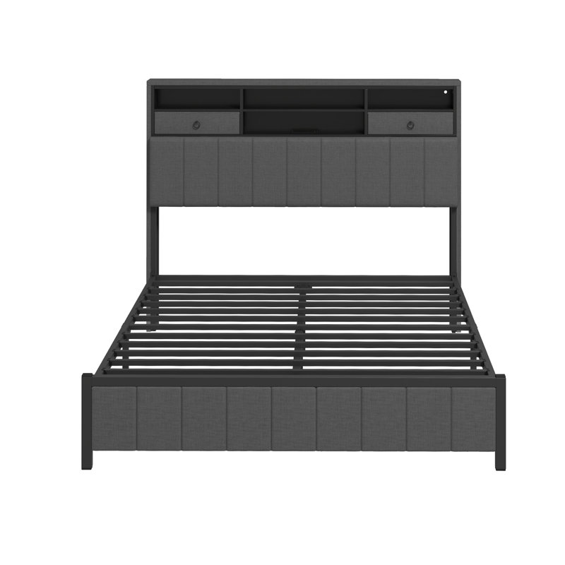 Upholstered Storage Bed, Queen