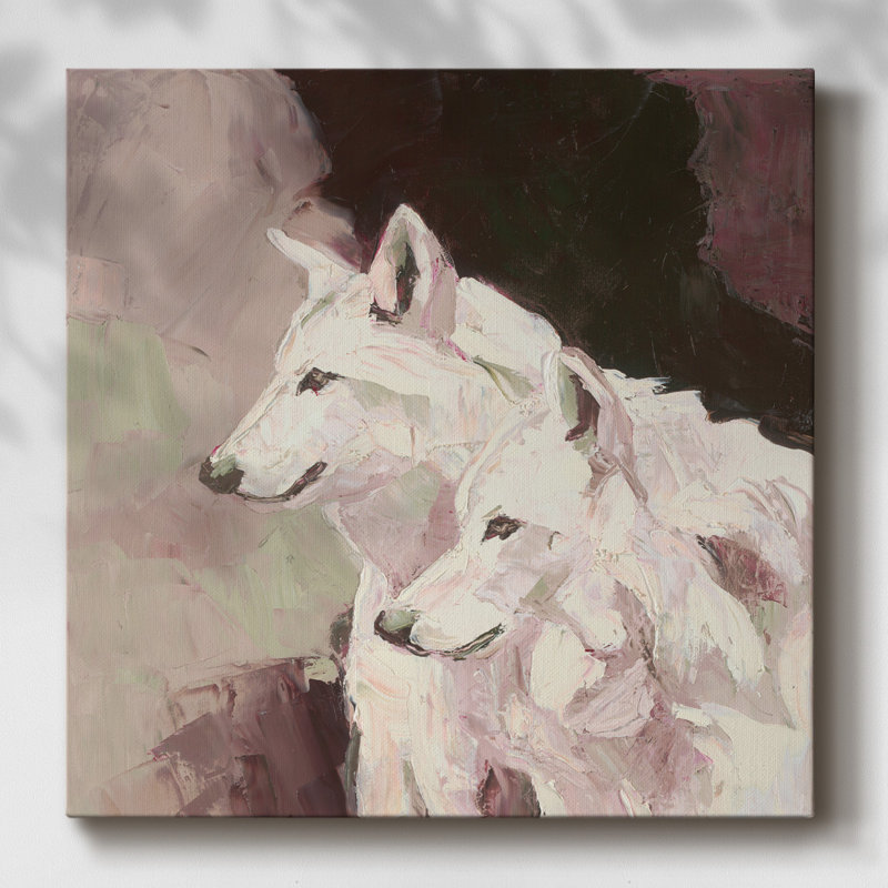 " Rose Wolves ", 24" H x 24" W x 1.5" D