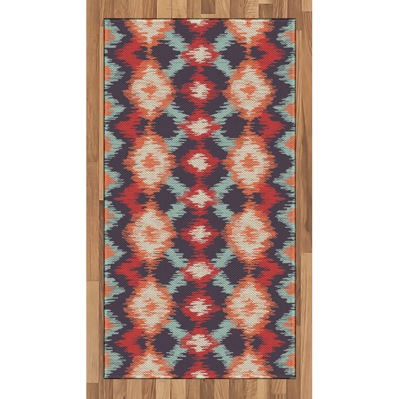 Tapis décoratif Ikat, Rectangle 2 pi 7 po x 5 pi