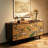 Retro Rectangular Painted Solid Wood Sideboard