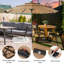 Parasol solaire de patio à 3 niveaux 10 pi avec 32 lumières DEL, parasol d'extérieur avec bouton poussoir inclinable et manivelle-1398255407
