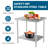 Toro 48" x 24" Stainless Steel Work Table with Under Shelf (Wheels Not Included)