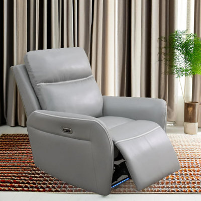 Fauteuil inclinable électrique en cuir Aurora